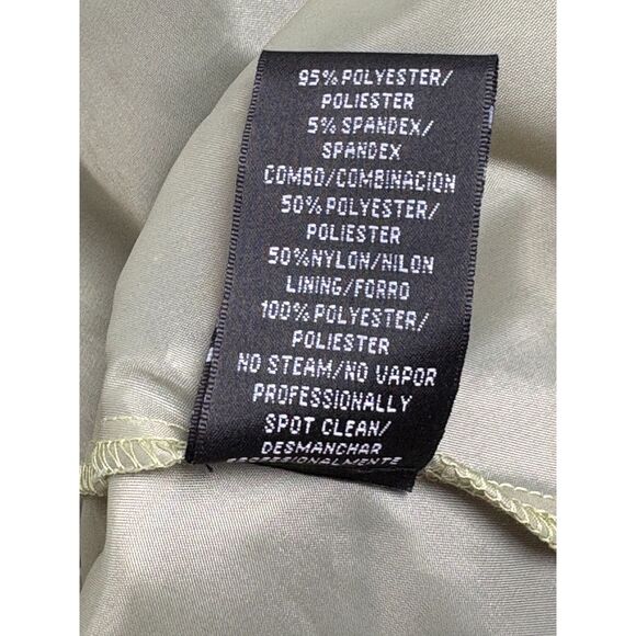 SL Fashions Draped Flare Satin Charmuese Dress Party Formal Black Green Size 6 - Picture 10 of 12